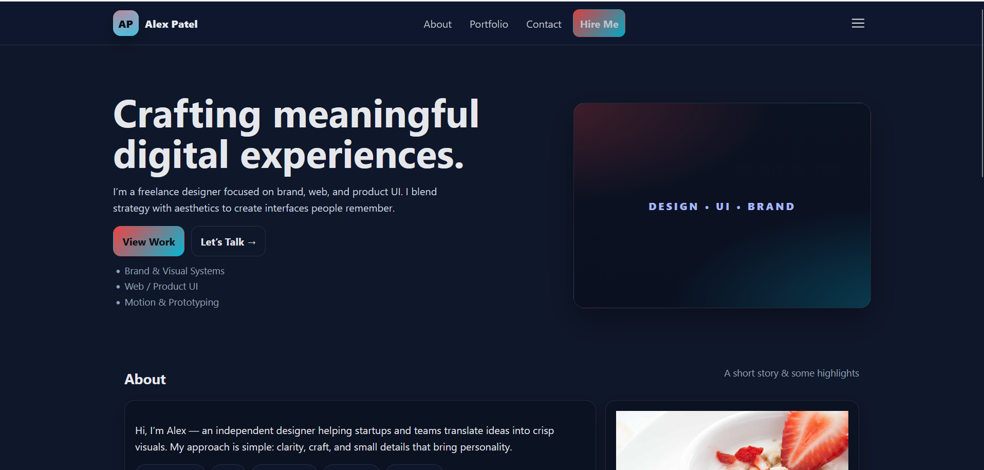 personal portfolio template